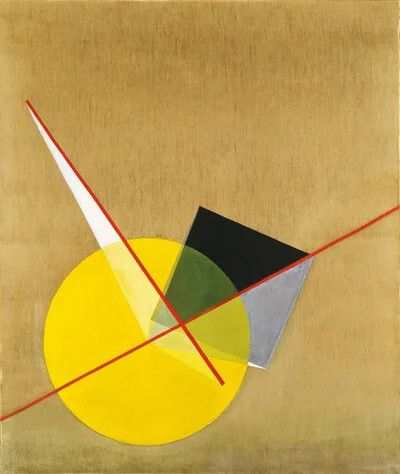 Círculo amarillo por László Moholy-Nagy (1921), en el MoMa