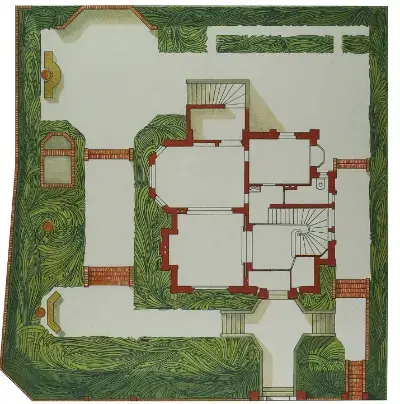 Plano de la casa de Peter Behrens, 1901